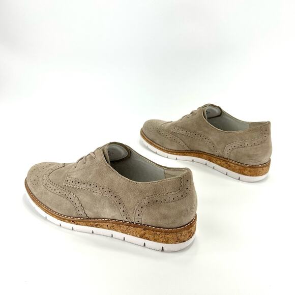 Gabor Men Comfort Optifit Oxford Sz 8 Tan Suede Wingtip Casual Lace-Tie Sneakers main image 11
